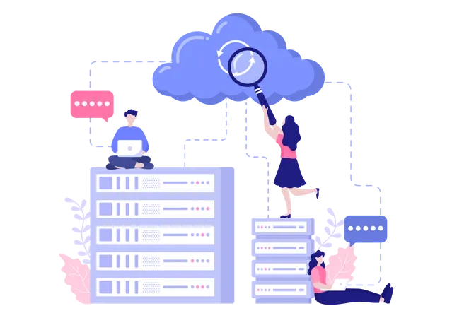 Investigación sobre datos en la nube  Ilustración