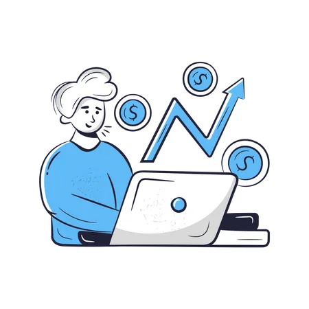 Investor Doing Investment  Illustration