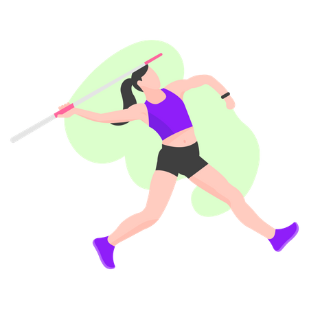 Javelin throw  일러스트레이션