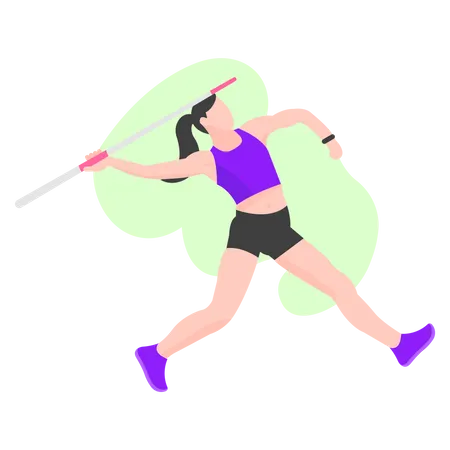 Javelin throw  일러스트레이션