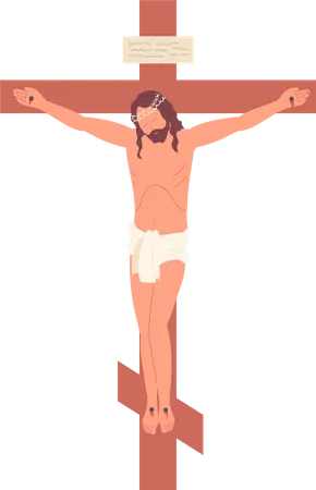 Jésus-Christ crucifié sur la croix  Illustration