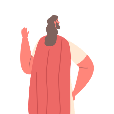 Jésus-Christ debout dans une pose de refus  Illustration