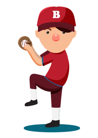 Jogador de baseball  Ilustração