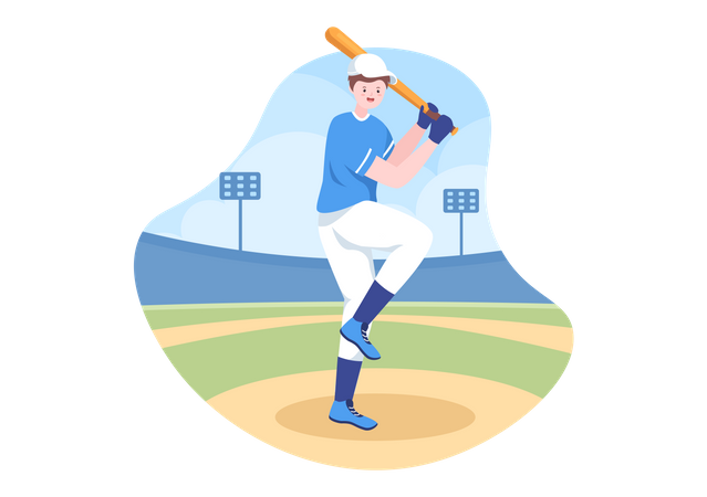 Joueur de baseball  Illustration