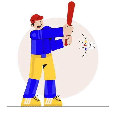 Joueur de baseball  Illustration