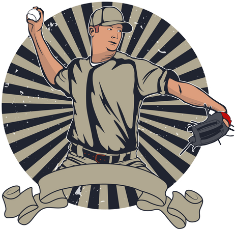 Joueur de baseball  Illustration