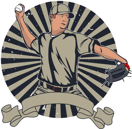 Joueur de baseball  Illustration