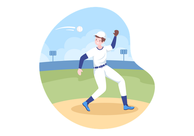 Joueur de baseball professionnel  Illustration