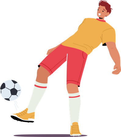 Joueur de football faisant un trick shot  Illustration