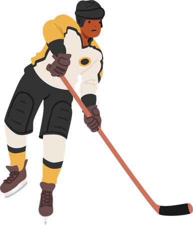 Un joueur de hockey  Illustration