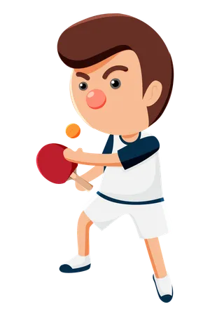 Joueur de tennis de table  Illustration