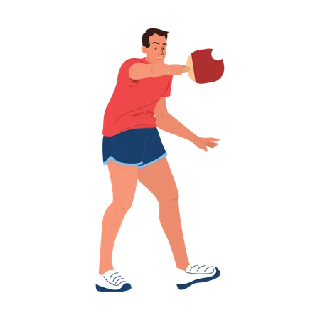 Joueur de tennis de table  Illustration