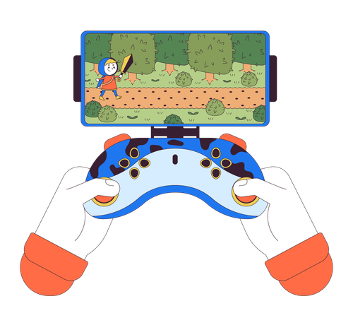 Joystick para juegos de celular  Ilustración