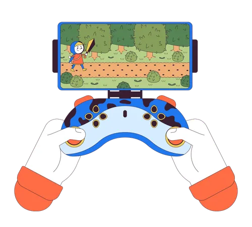 Joystick para juegos de celular  Ilustración