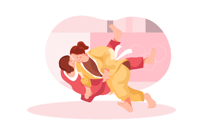 Judo fight  Illustration