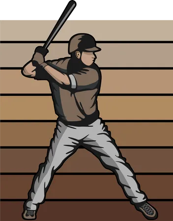 Jugadores de béisbol  Ilustración