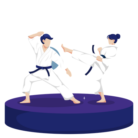 Karate Fight  Illustration