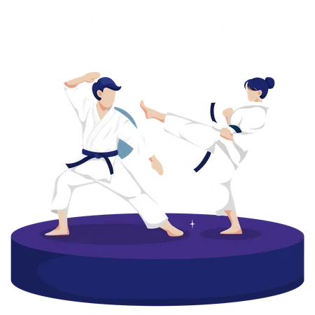 Karate Fight  Illustration