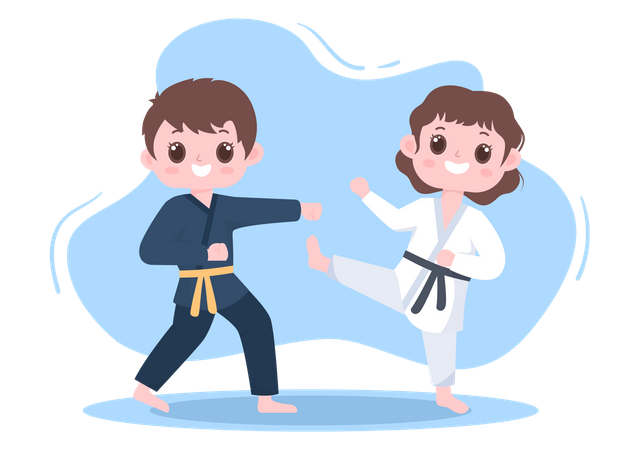 Karate Kids  Illustration