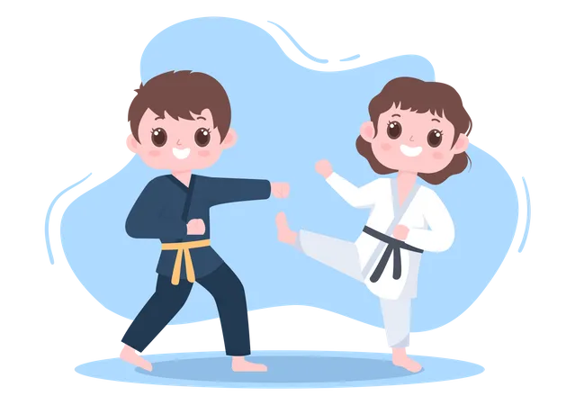 Karate Kids  Illustration