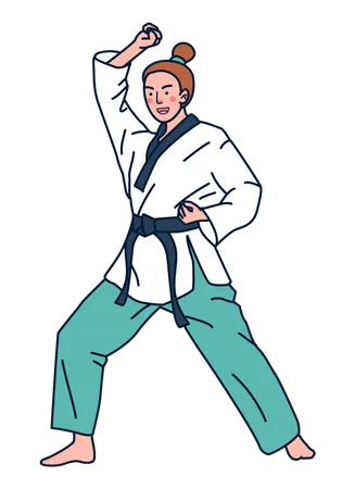 Karate Player  Illustration