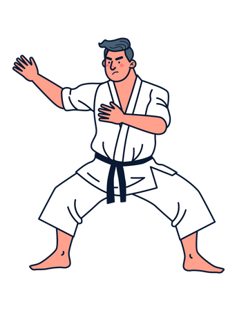 Karate Player  Illustration