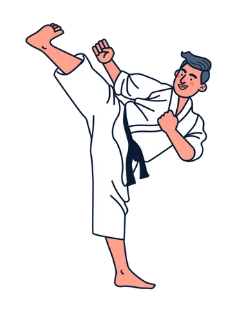 Karate Player  Illustration