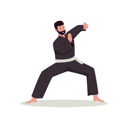 Karate player  Illustration