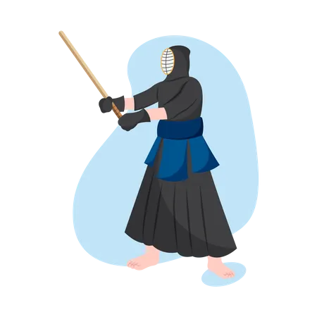 Kendo Martial arts  イラスト