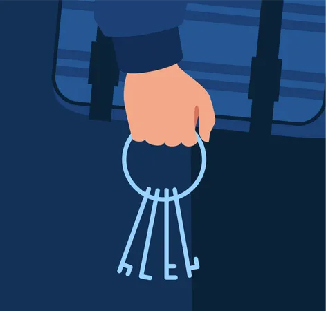 Keys in  hand  Illustration