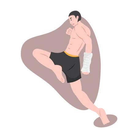 Kick Boxing Martial arts  イラスト