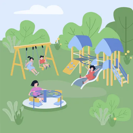 Kinderspielplatz  Illustration