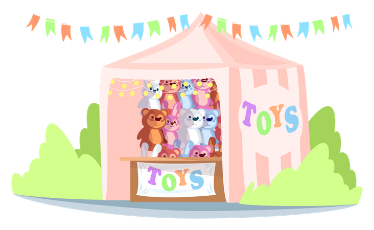 Kiosk with toys  Illustration