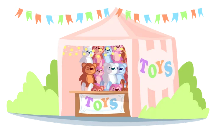 Kiosk with toys  Illustration