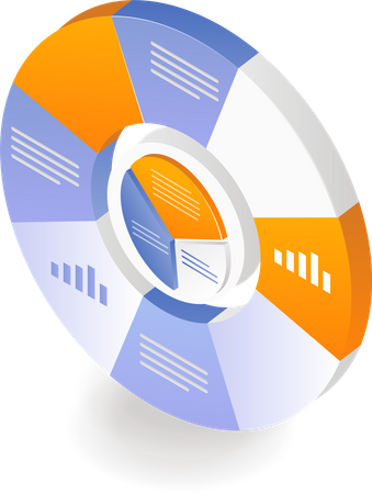 Kreisdiagramm-Infografik  Illustration