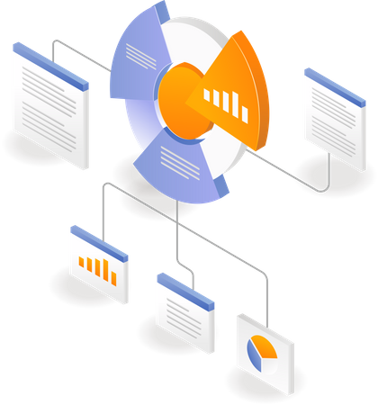 Kreisdiagramm-Infografik  Illustration