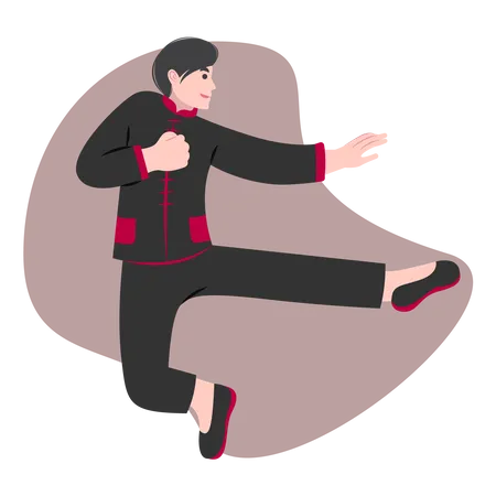 Kung Fu Martial arts  イラスト