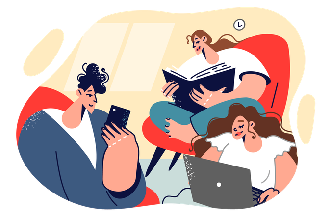 Livres de lecture en famille en ligne  Illustration