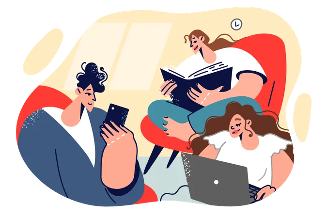 Livres de lecture en famille en ligne  Illustration