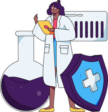 Lab researcher  Illustration