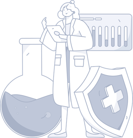 Lab researcher  Illustration