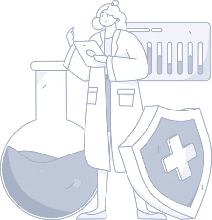 Lab researcher  Illustration