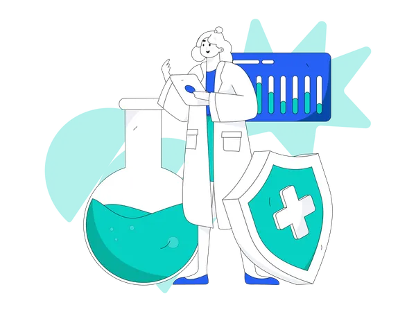 Lab researcher  Illustration