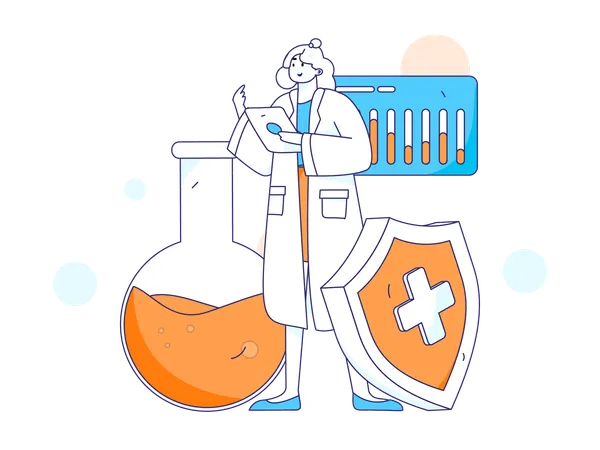 Lab researcher  Illustration