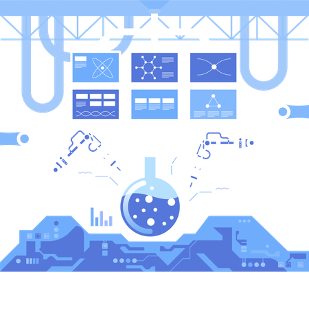 Laboratorio de química científica  Ilustración