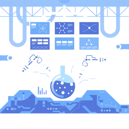 Laboratorio de química científica  Ilustración