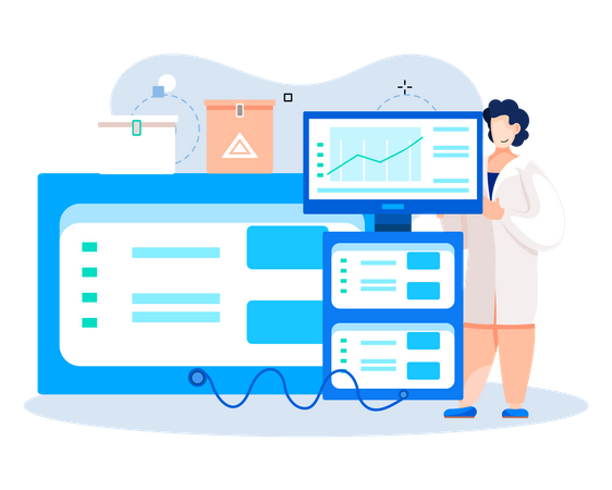 Laboratory diagnostic service  Illustration