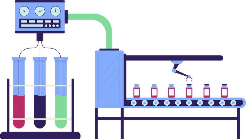 Laboratory for vaccine production  Illustration