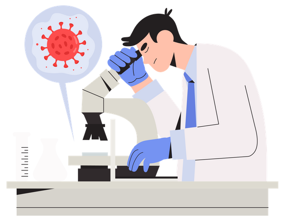 Laboratory test research in clinic or hospital  Illustration