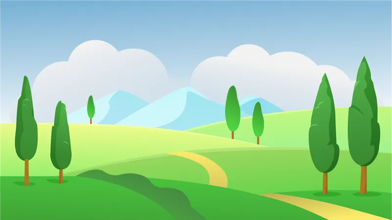 Landscape Scene  イラスト